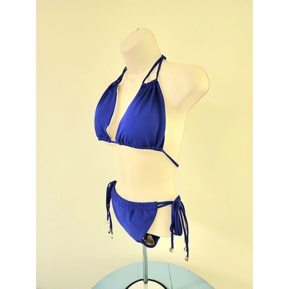 Women's Blue Two-Piece Swimsuit Size: Large - Picture 2 of 5